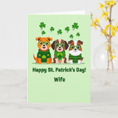 Carte pour femme pour la Saint-Patrick (Fleur jaune)