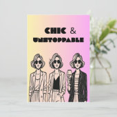 Carte pour femmes élégantes - Audacieuse et tendan (Debout devant)