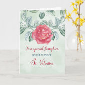 Carte Pour Fête religieuse Rose de Fille de Saint-Valent (Fleur jaune)