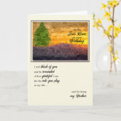 Carte Pour Frère à son anniversaire Pittoresque (Fleur jaune)