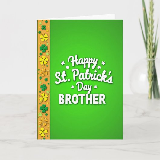 Carte pour frère de la Saint-Patrick (Devant)