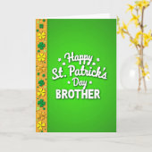 Carte pour frère de la Saint-Patrick (Fleur jaune)