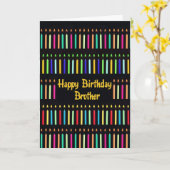 Carte Pour Frère Funny Anniversaire avec bougies (Fleur jaune)