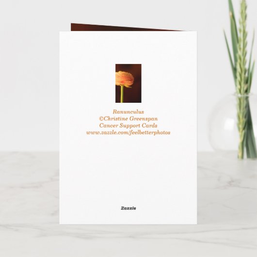 Carte Pour Friend Chemo Support Ranunculus (Dos)