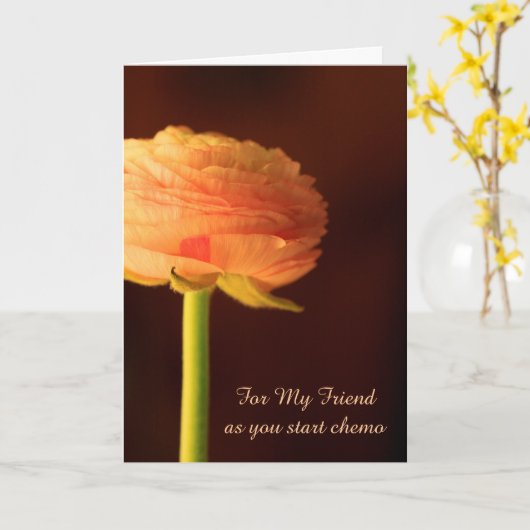 Carte Pour Friend Chemo Support Ranunculus (Fleur jaune)