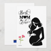 Carte pour future maman à la fête des mères (Devant / Derrière)