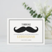 Carte pour garçon d'honneur - Votre moustache (Debout devant)