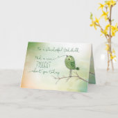 Carte Pour Godchild Bird sur Branche Nice Pensée de vous (Fleur jaune)