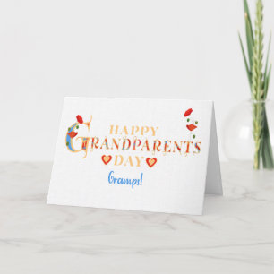 Carte Pour Gramps Grand-parents Day avec Red Poppies