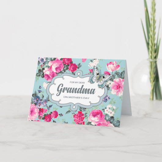 Carte Pour Grand-mère à l'occasion de la fête des mères. (Devant)