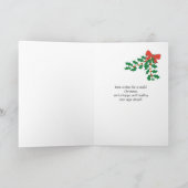Carte Pour Grand Oncle Noël Joie Holly Mistletoe (Intérieur)