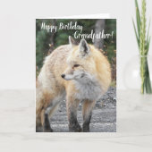 Carte Pour Grand-Père Red Fox Photo Anniversaire (Devant)