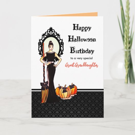 Carte Pour Grande Petite-Fille Halloween Anniversaire so (Devant)