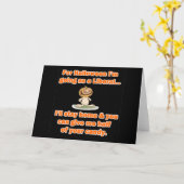 Carte Pour Halloween, je vais en tant que Libéral... (Fleur jaune)