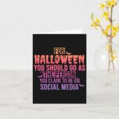 Carte Pour Halloween, Vous Devriez Aller Comme Personne (Fleur jaune)