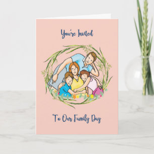 Carte pour Invitation de jour de famille Illustrat