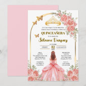 Carte pour invitation de Quinceañera (Devant / Derrière)