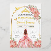 Carte pour invitation de Quinceañera (Recto)