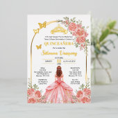 Carte pour invitation de Quinceañera (Debout devant)