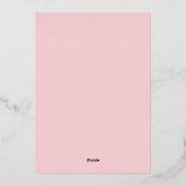 Carte pour invitation de Quinceañera (Verso)