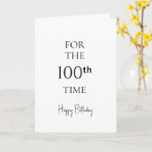 Carte Pour la 100e fois Joyeux Anniversaire (Fleur jaune)