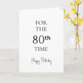 Carte Pour la 80e fois Joyeux Anniversaire (Fleur jaune)