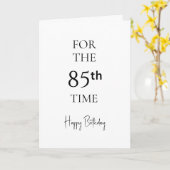 Carte Pour la 85e fois Joyeux Anniversaire (Fleur jaune)