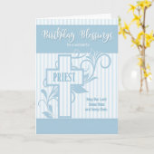 Carte pour la Croix Bleue de l'Anniversaire du prêtre av (Fleur jaune)