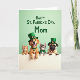 Carte pour la fête de la Saint-Patrick pour maman