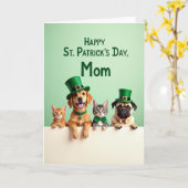 Carte pour la fête de la Saint-Patrick pour maman (Fleur jaune)
