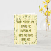 Carte pour la fête des mères au coeur (Fleur jaune)