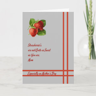 Carte pour la Fête des mères aux fraises