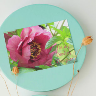 Carte Pour la Fête des Mères de la fille Rouge Pivoine F