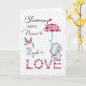 Carte pour la fête des mères de la nièce qui vous douche (Fleur jaune)