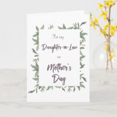 Carte Pour la fête des mères de ma belle-fille (Fleur jaune)