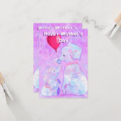 Carte pour la fête des mères de mignonne bébé et m (Devant/Arrière en situation)