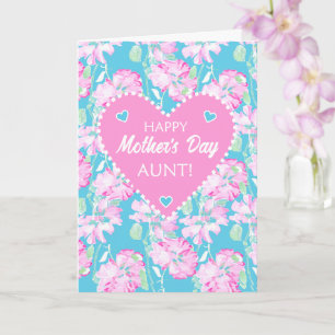 Carte Pour la Fête des mères de tante Roses roses roses