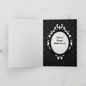 Carte Pour la fille sur la sorcière d'Halloween avec cha (Intérieur)