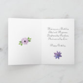 Carte Pour la mère, anniversaire avec un tableau de fleu (Intérieur)
