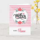 Carte Pour la nièce à l'occasion de la fête des mères ro (Fleur jaune)