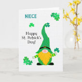 Carte Pour la Niece St Patrick's Fun Leprechaun Card (Fleur jaune)