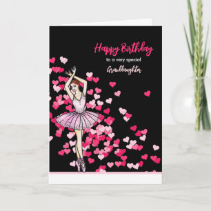 Carte Pour la petite fille Anniversaire Ballerina Robe R