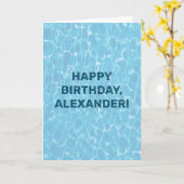 Carte Pour La Piscine À Message Personnalisé (Fleur jaune)