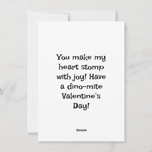 Carte pour la Saint-Valentin de Dino-mite (Dos)