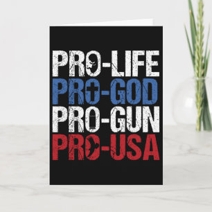 Carte Pour la vie Dieu arme États-Unis conservateur répu