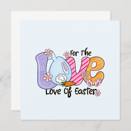 Carte Pour l'amour de Pâques (Devant / Derrière)