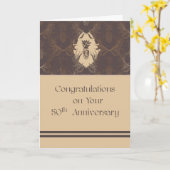 Carte pour l'anniversaire de 50 ans en affaires (Fleur jaune)