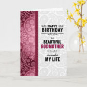 Carte pour l'anniversaire de Godmère Coeurs roses et Pai (Fleur jaune)