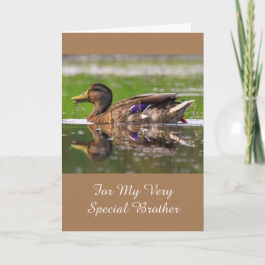 Carte Pour l'anniversaire de mon frère Mallard (Devant)