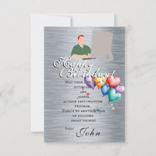 Carte Pour l'anniversaire d'un brillant ingénieur logici
